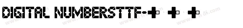 Digital Numbersttf字体转换